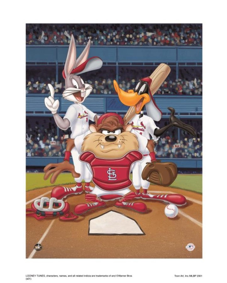 At The Plate (Cardinals) - By Warner Bros. Studio - Collectible Giclée on Paper