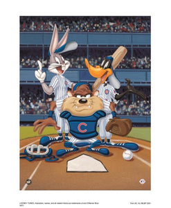 At The Plate (Cubs) - By Warner Bros. Studio - Collectible Giclée on Paper