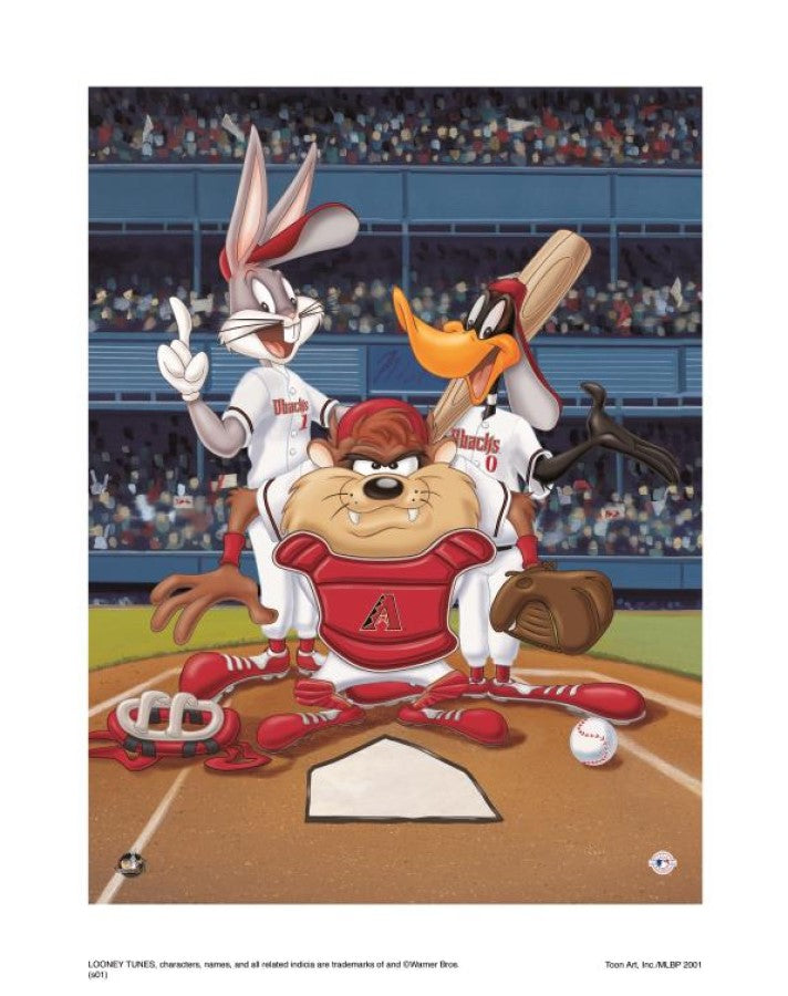 At The Plate (Diamondbacks) - By Warner Bros. Studio - Collectible Giclée on Paper