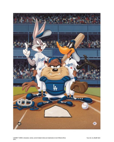 At The Plate (Dodgers) - By Warner Bros. Studio - Collectible Giclée on Paper