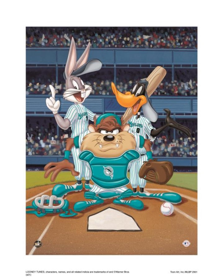 At The Plate (Marlins) - By Warner Bros. Studio - Collectible Giclée on Paper