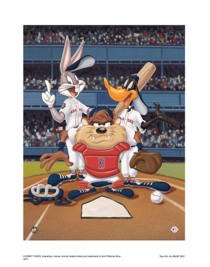 At The Plate (Red Sox) - By Warner Bros. Studio - Collectible Giclée on Paper