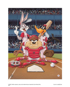 At The Plate (Reds) - By Warner Bros. Studio - Collectible Giclée on Paper