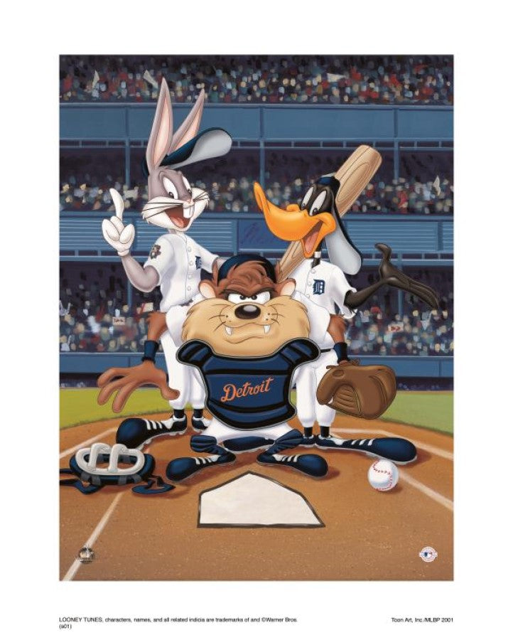 At The Plate (Tigers) - By Warner Bros. Studio - Collectible Giclée on Paper