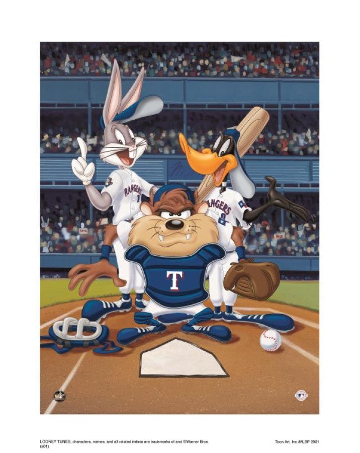 At The Plate (Rangers) - By Warner Bros. Studio - Collectible Giclée on Paper