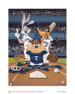 At The Plate (Rangers) - By Warner Bros. Studio - Collectible Giclée on Paper