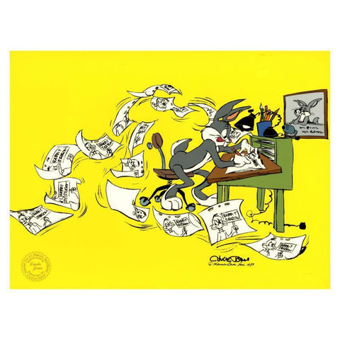 Bugs Director: Chuck Amuck - Limited Edition Hand Painted Animation Cel Signed by Chuck Jones