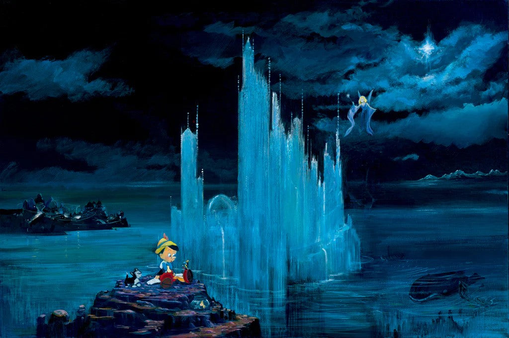 Blue Castle by Peter and Harrison Ellenshaw inspired by Pinocchio