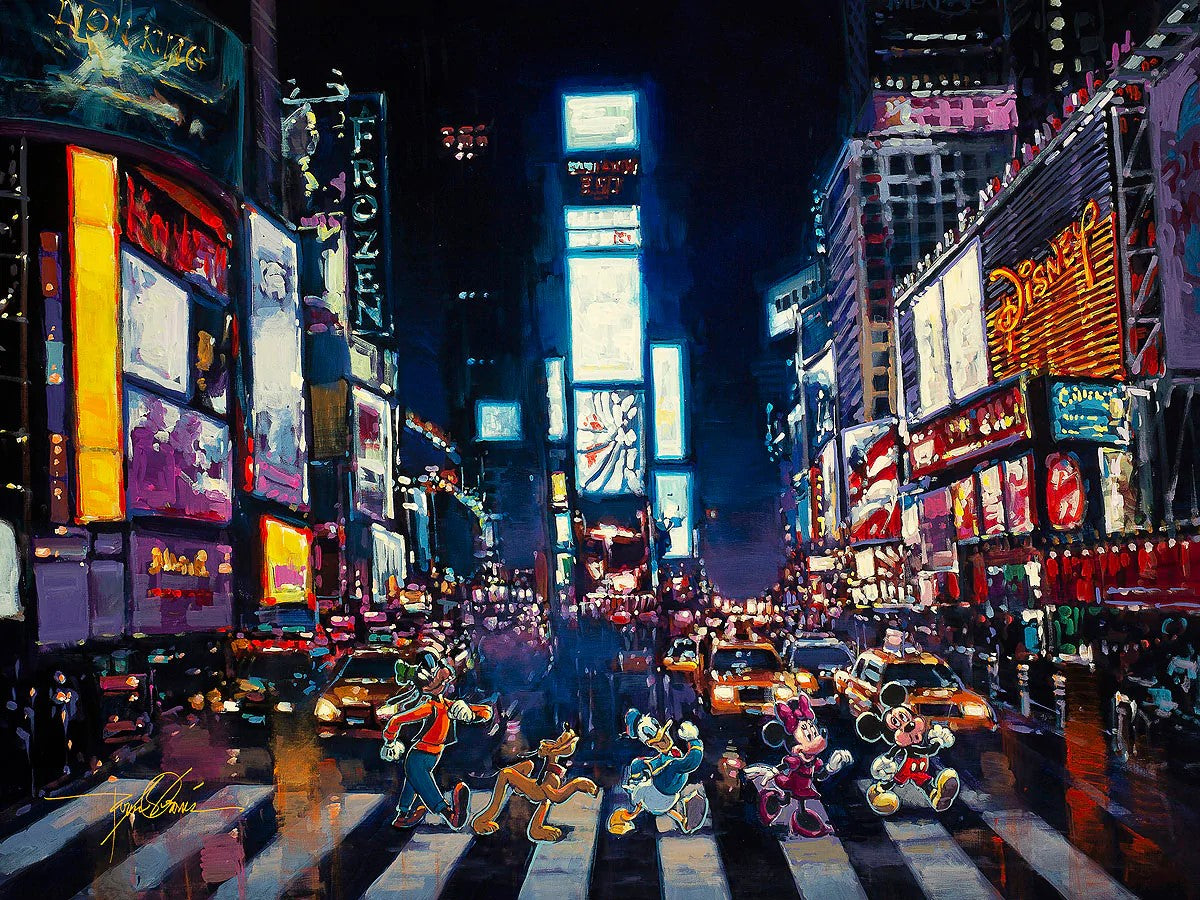 Bright Lights of Manhattan by Rodel Gonzalez Featuring Mickey and friends