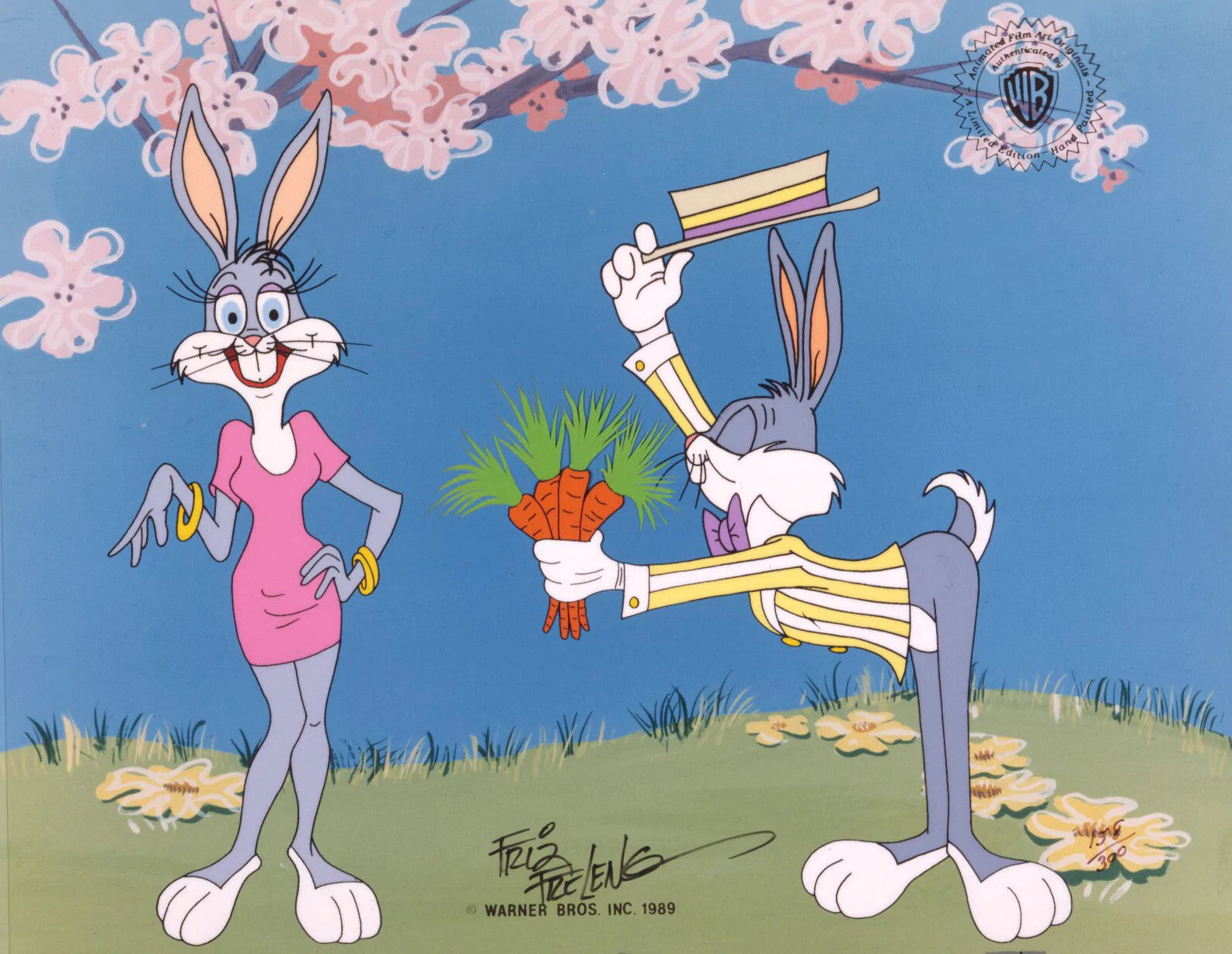 Bugs Courts Bonnie - By Friz Freleng - Limited Edition Hand-Painted Cel