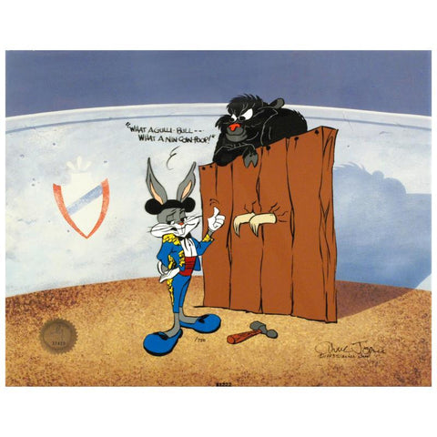 Bugs and Gulli-Bull - Limited Edition Hand Painted Animation Cel Signed by Chuck Jones