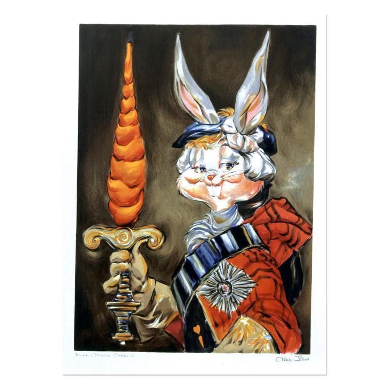 Bunny Prince Charlie - Limited Edition Fine Art Stone Lithograph Signed by Chuck Jones