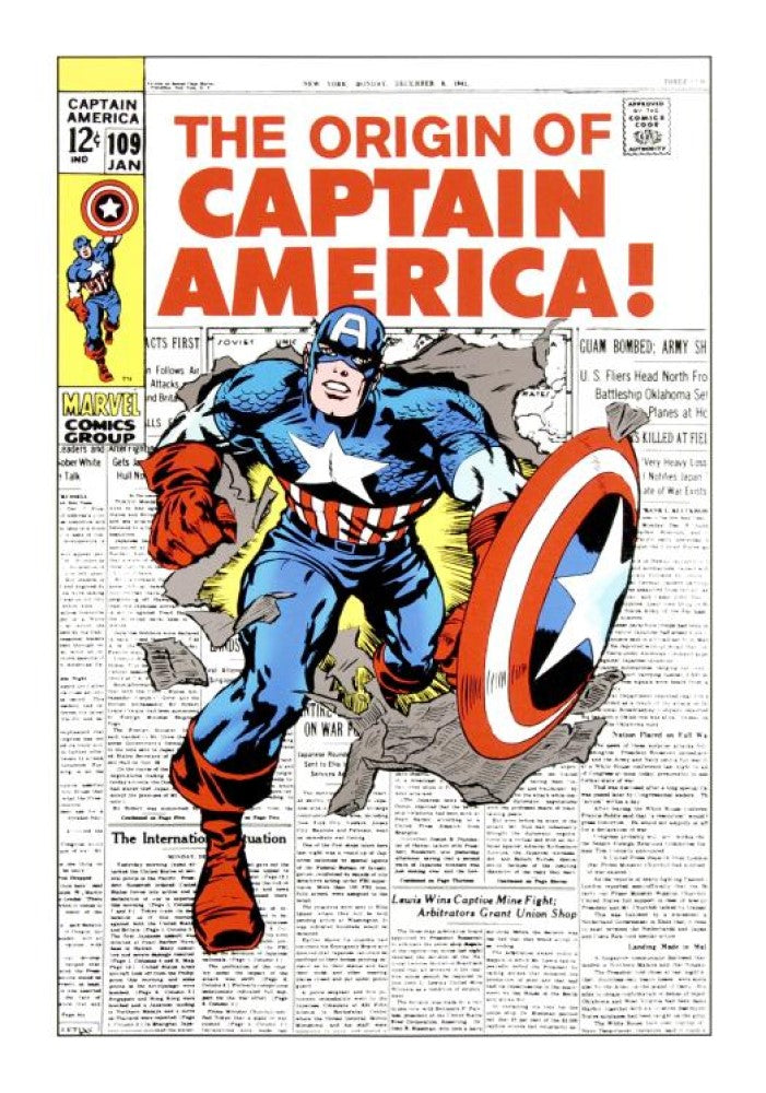 Captain America #109 - By Jack Kirby - Limited Edition Giclée on Canvas