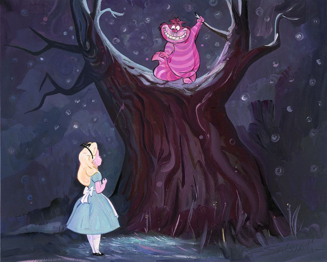 Choosing Her Path by Jim Salvati inspired by Alice in Wonderland