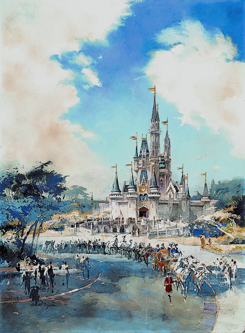 Cinderella Castle Signed By Herbert Ryman