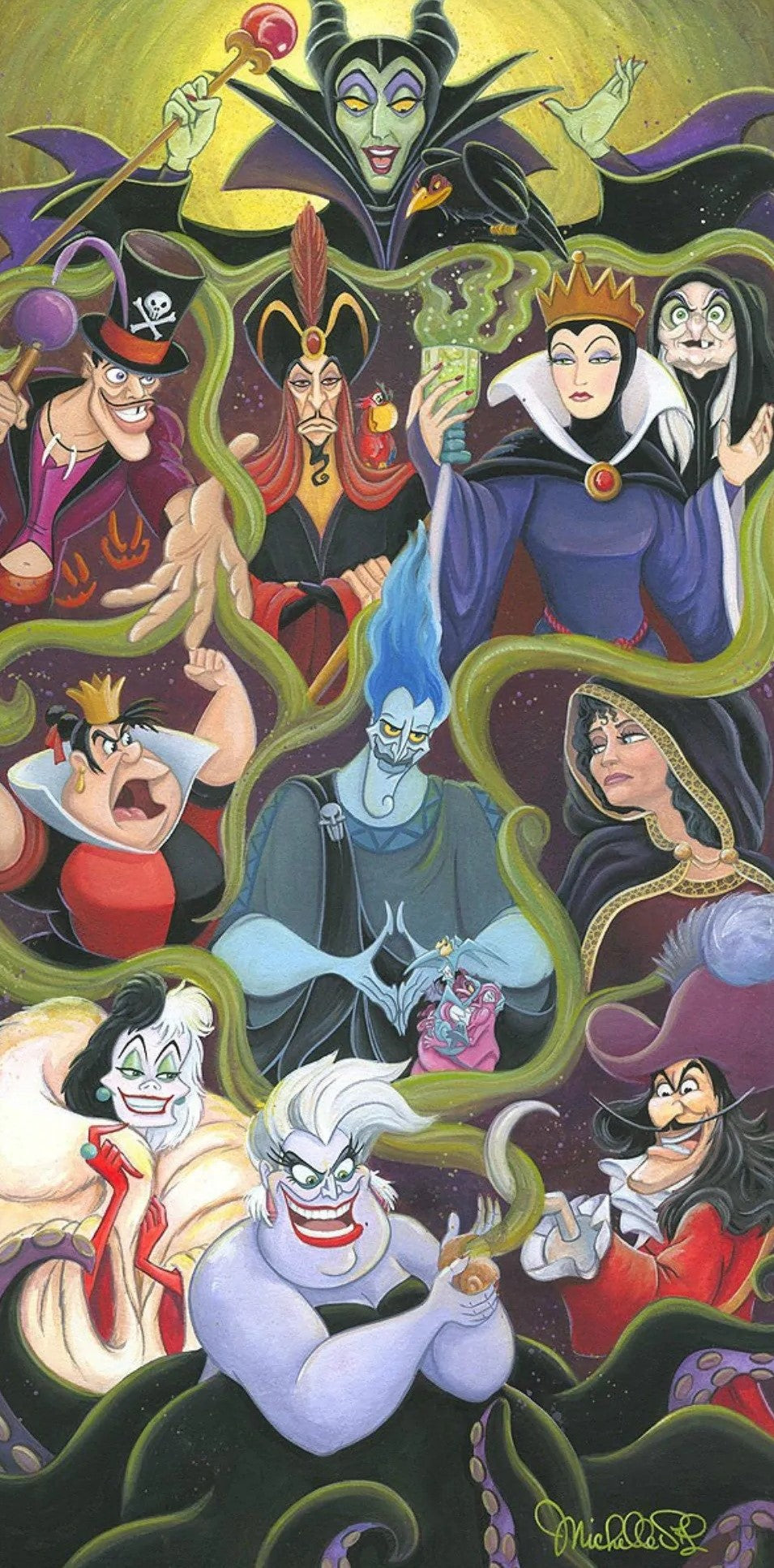 Collection of Villains by Michelle St. Laurent featuring The Disney Villains