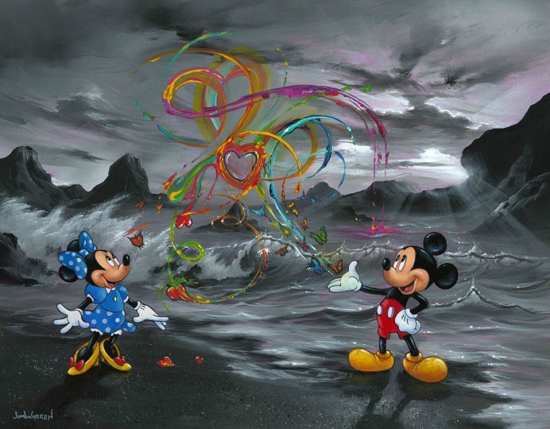 Colors of Love Mickey Mouse and Minnie Mouse by Jim Warren
