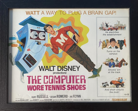 The Computer Wore Tennis Shoes - Original Lobby Card Framed