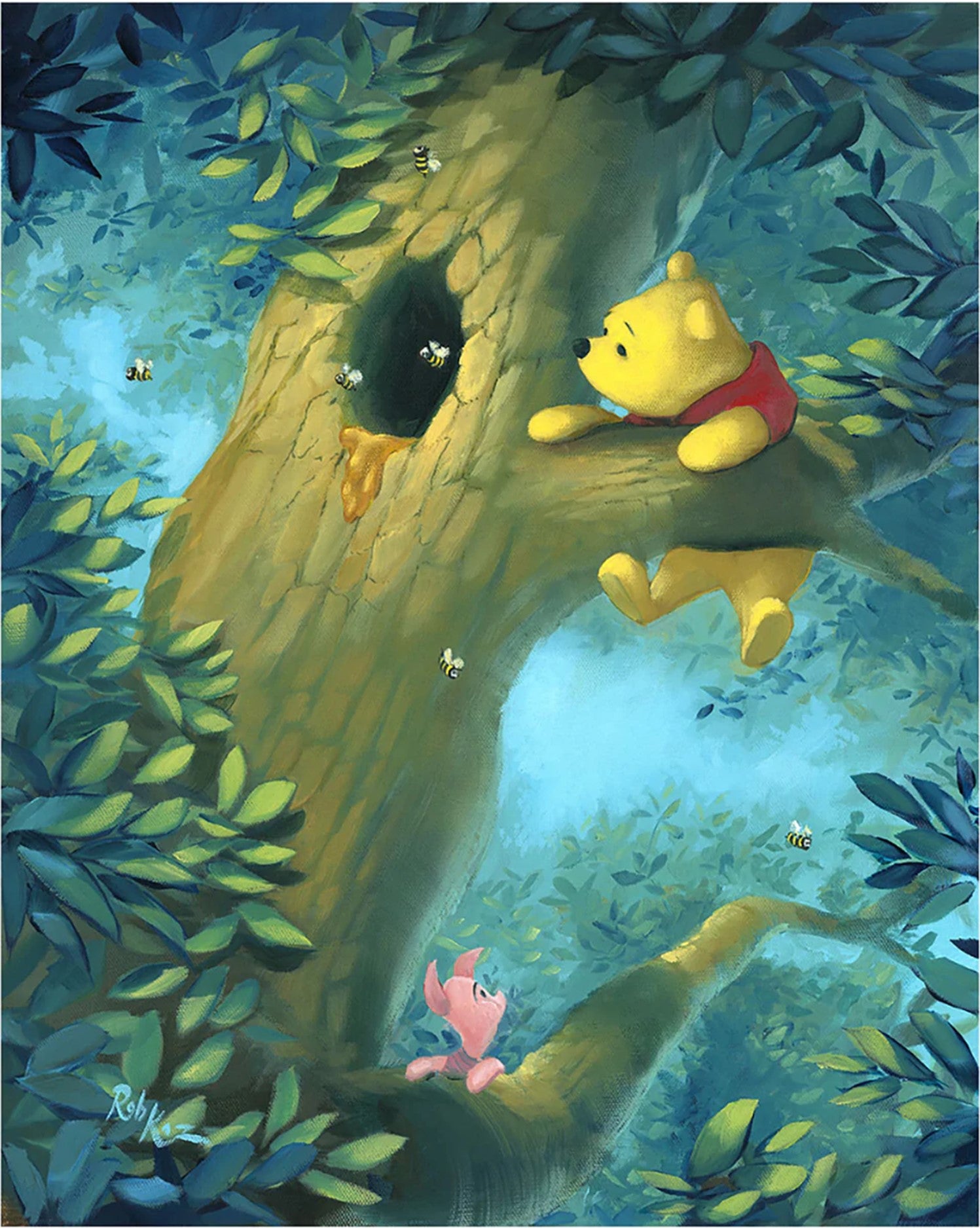 Curious Bear by Rob Kaz inspired by Winnie The Pooh