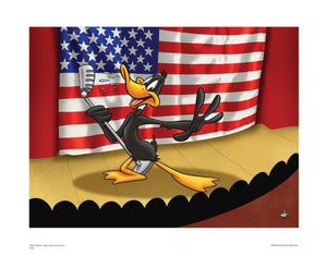 Daffy Patriotic Stage - By Warner Bros. Studio - Collectible Giclée on Paper