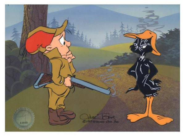 Daffy and Elmer: Beakhead - Limited Edition Hand Painted Animation Cel Signed by Chuck Jones
