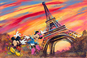 Dancing Across Paris by Stephen Fishwick Featuring Mickey and Minnie Mouse