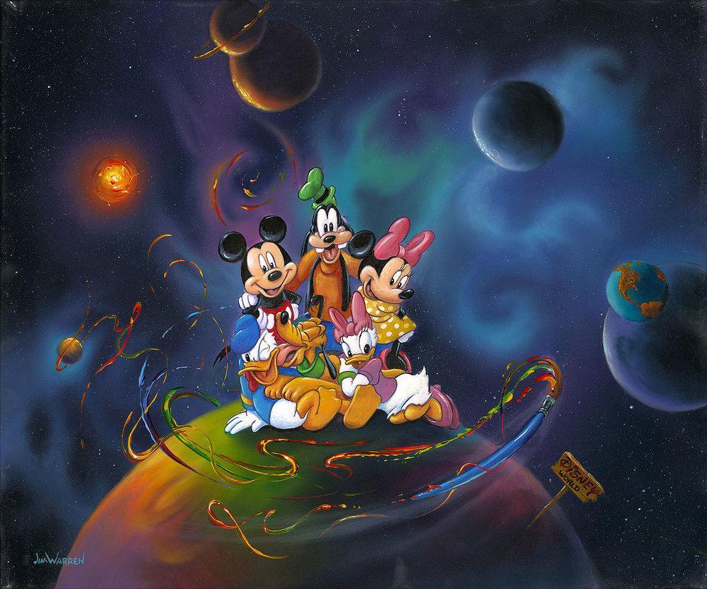 Disney World by Jim Warren with Mickey Mouse and friends