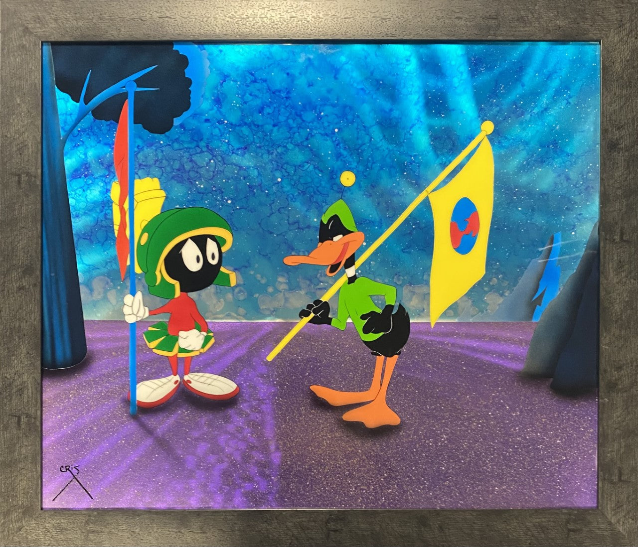 Duck and Martian by Cris Woloszak inspired by Looney Tunes
