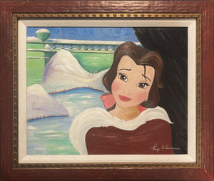 Belle's In Love Embellished Artist Proof Framed Edition by Paige O'Hara inspired by Beauty and the Beast