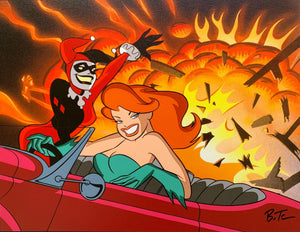 Girls Night Out - By Bruce Timm - Limited Edition Hand-Painted Cel featuring Batman