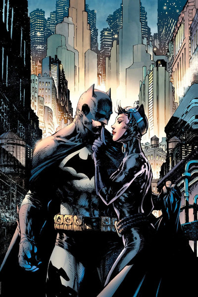 HUSH - By Jim Lee - Giclée on Canvas featuring Batman and Catwoman