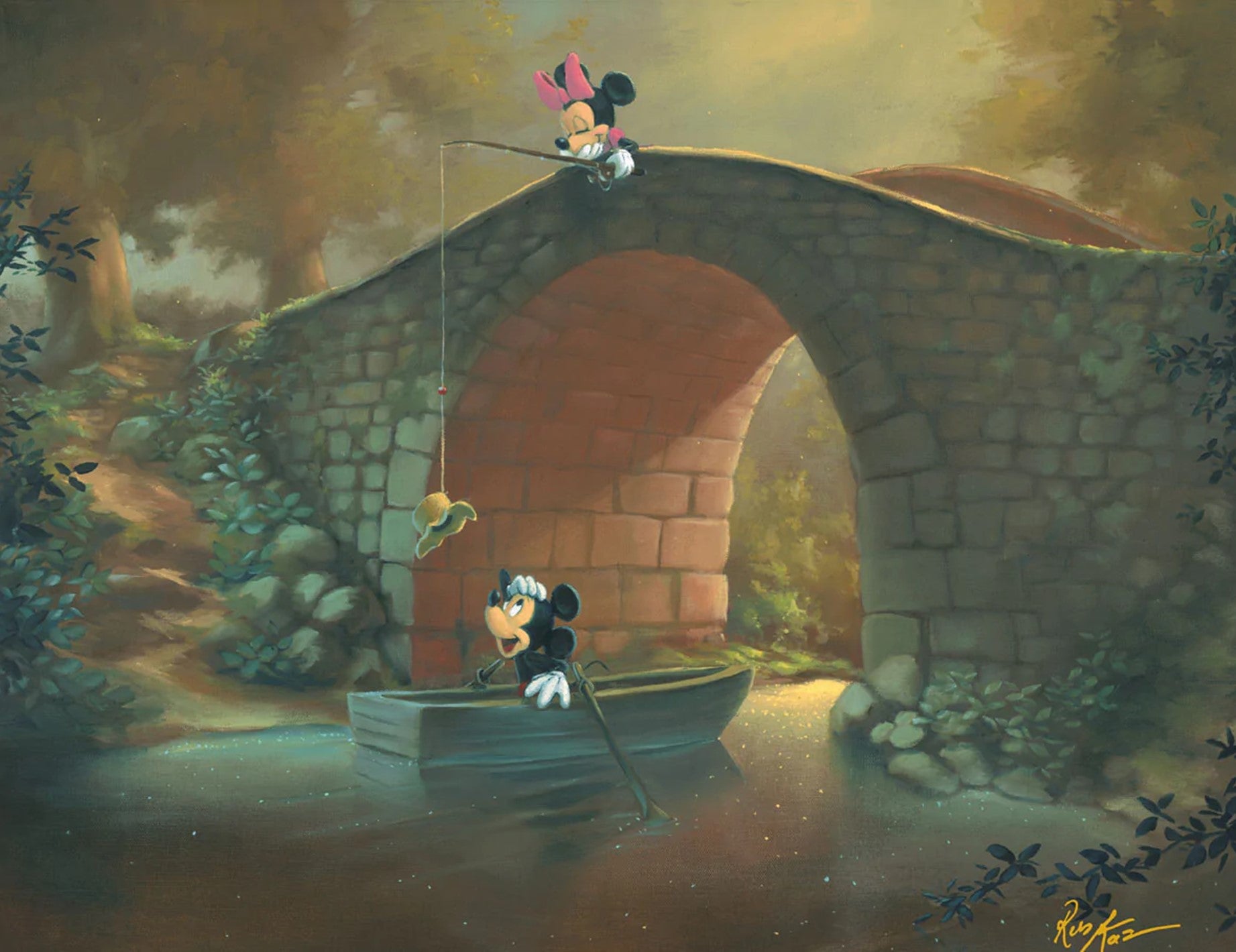 Hooked on You Mickey Mouse and Minnie Mouse by Rob Kaz