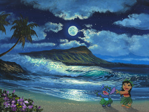 Hula Moon by Walfrido Garcia inspired by Lilo and Stitch