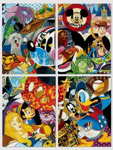 In the Company of Legends (Deluxe, 4 Panels) by Tim Rogerson with Mickey Mouse and Friends