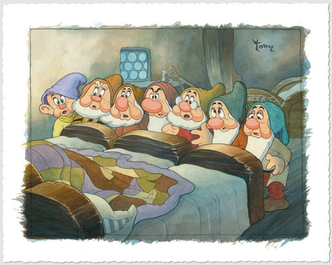 Is She Asleep? by Toby Bluth inspired by Snow White and the Seven Dwarfs
