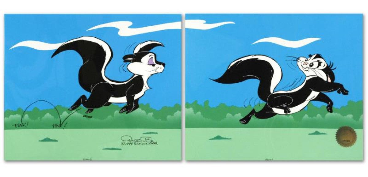 Le Pursuit - Limited Edition Hand Painted Animation Cel Signed by Chuck Jones