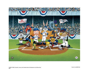 Line Up At The Plate Royals - By Warner Bros. Studio - Collectible Lithograph on Paper