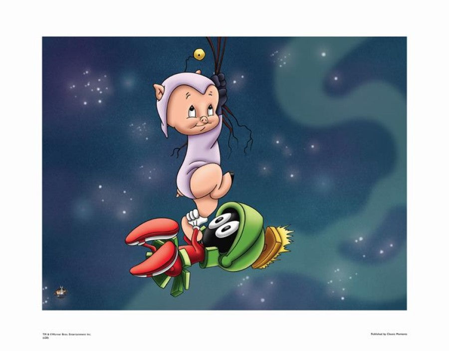 Porky and Marvin - By Warner Bros. Studio - Collectible Giclée on Paper