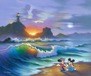 Mickey Proposes to Minnie with Mickey Mouse and Minnie Mouse by Jim Warren