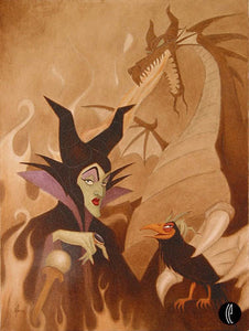 Now You Shall Deal With Me Framed by Mike Kupka inspired by Sleeping Beauty