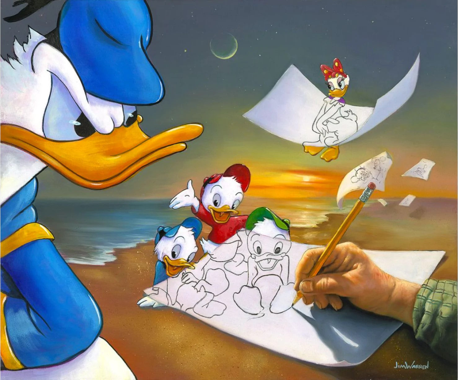 Off the Page Donald Duck and Daisy Duck by Jim Warren
