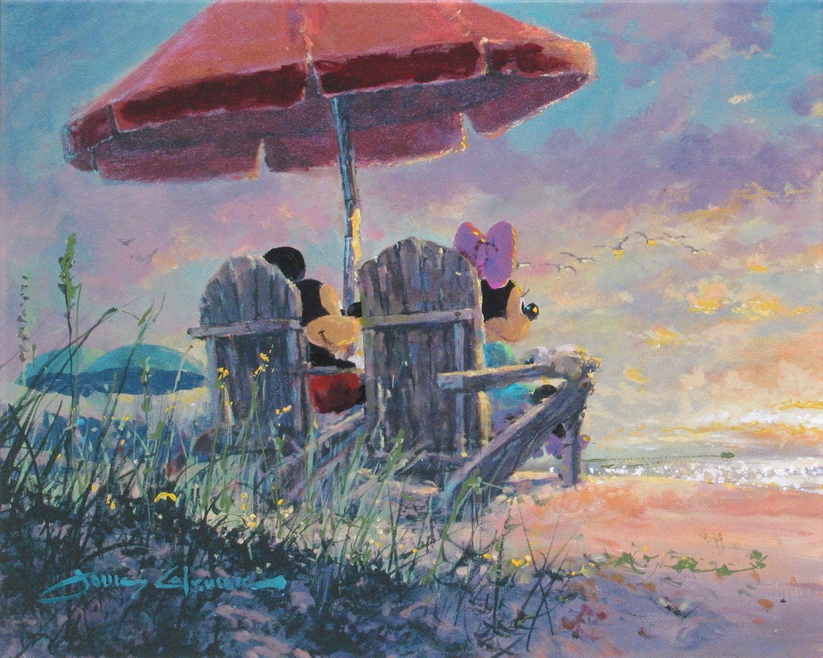 Our Sunset Mickey and Minnie by James Coleman