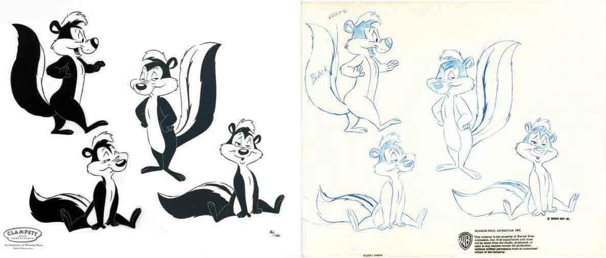 Pepe Le Pew Character Study - By Warner Bros. Studio - Limited Edition Hand-Painted Cel