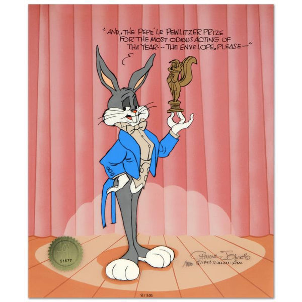 Pewlitzer Prize - Limited Edition Hand Painted Animation Cel Signed by Chuck Jones