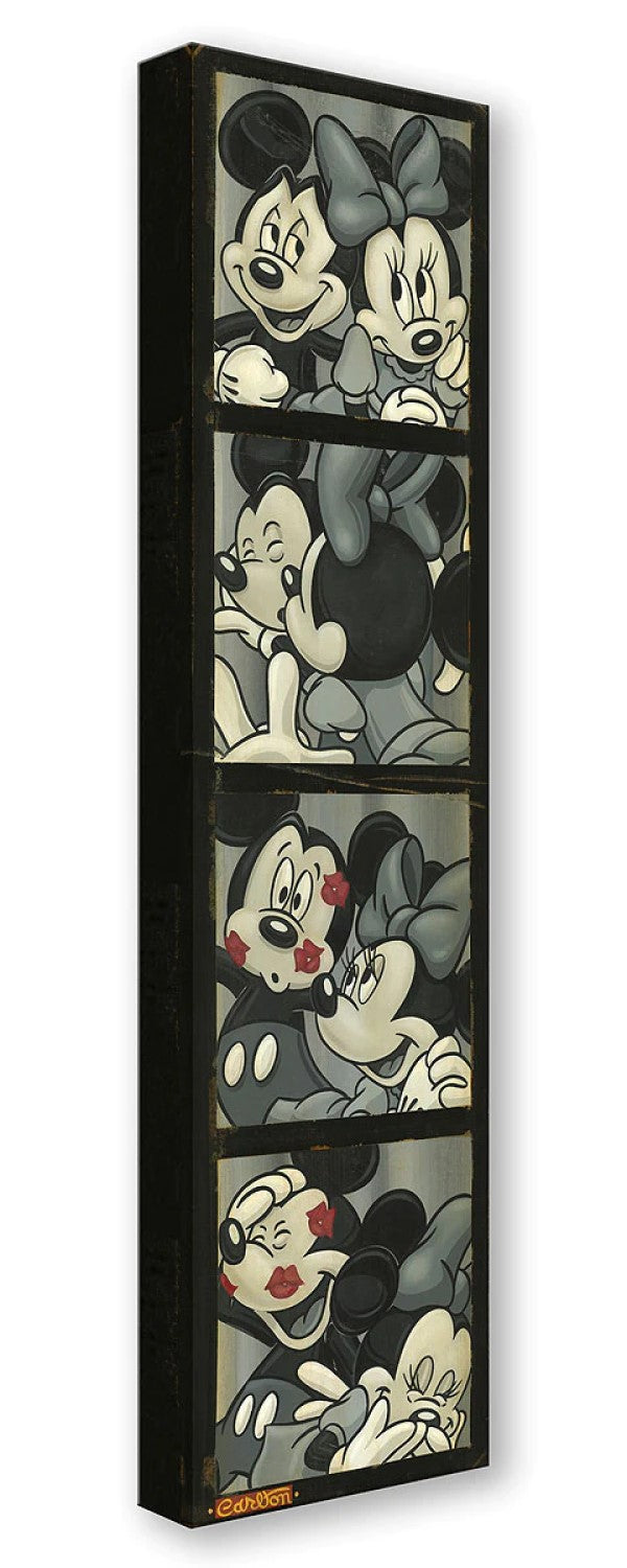 Photo Booth Kiss by Trevor Carlton Treasure On Canvas featuring Mickey and Minnie Mouse