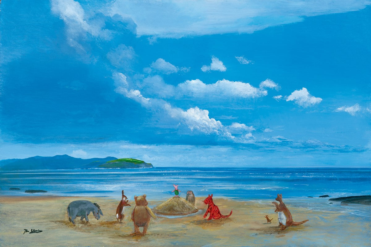 Pooh And Friends At The Seaside by Peter Ellenshaw inspired by Winnie the Pooh