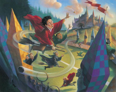Quidditch Large Edition- By Mary GrandPré - Giclée on Paper
