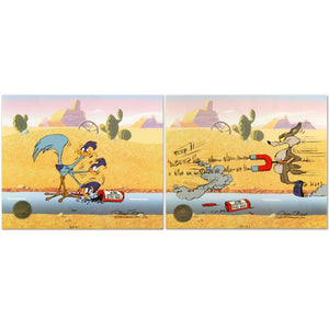 Road Runner and Coyote: Acme Birdseed - Limited Edition Hand Painted Animation Cel Signed by Chuck Jones