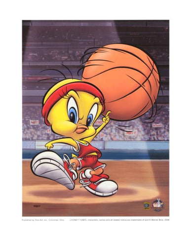 Roundball Tweety - By Warner Bros. Studio - Collectible Giclée on Paper