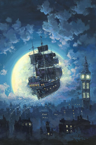 Sailing Into The Moon by Rodel Gonzalez inspired by Peter Pan
